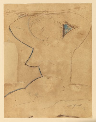 Caryatide au Sein Pointu (尖った胸を持つカリアティード) 作： Amedeo Modigliani