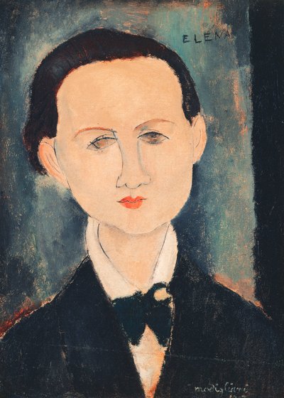 Elena Povolozky、1917 作： Amedeo Modigliani