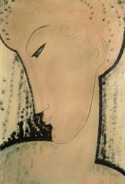 女性の頭 作： Amedeo Modigliani