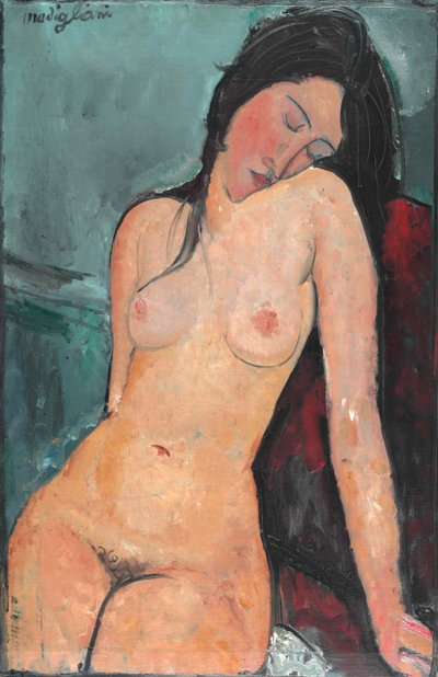 女性ヌード、c。 1916年。 作： Amedeo Modigliani