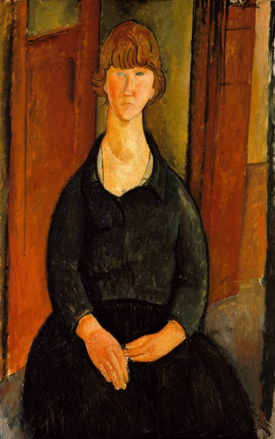 花売り、1919年 作： Amedeo Modigliani