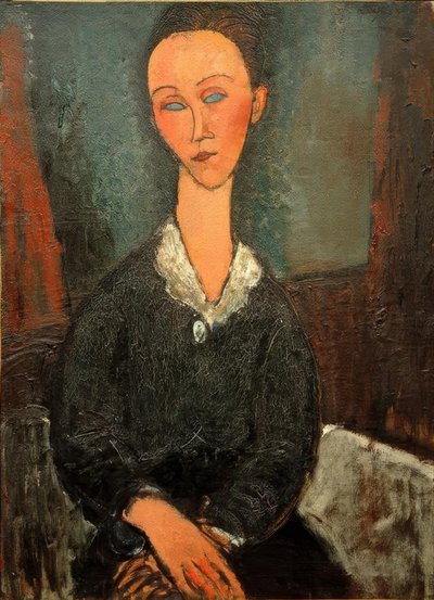ホワイトカラーの女性（Lunia Czechowska） 作： Amedeo Modigliani