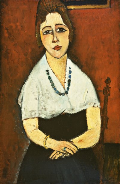 ネックレスを持つ少女 作： Amedeo Modigliani