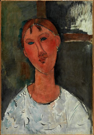 白いブラウスの少女 1915年頃 油彩・カンヴァス 作： Amedeo Modigliani