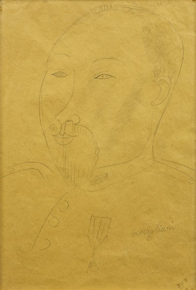 兵士としてのギヨーム・アポリネール;兵士としてのギヨーム・アポリネール、 作： Amedeo Modigliani