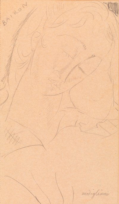 頭 - バイロン 作： Amedeo Modigliani