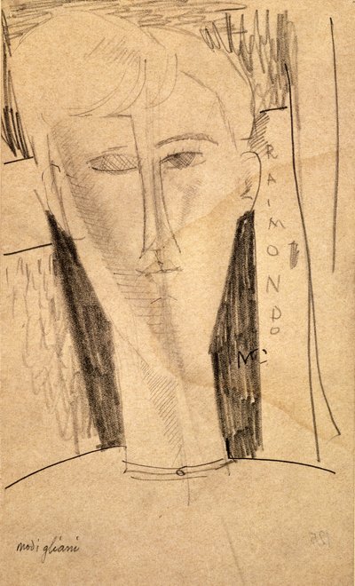 頭-ライモンド 作： Amedeo Modigliani