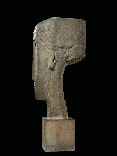 頭部、1910-12年頃（ライムストーン 作： Amedeo Modigliani
