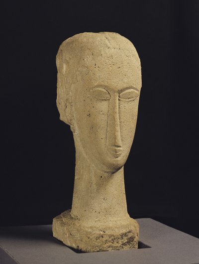 頭、1911-12年頃（石） 作： Amedeo Modigliani
