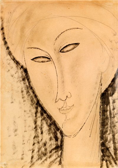 女性の頭 作： Amedeo Modigliani