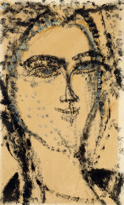 女性の頭、1915 作： Amedeo Modigliani