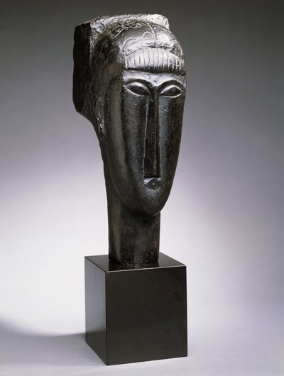 フリンジのある女性の頭; Tete de Femme a la Frange、1912 作： Amedeo Modigliani