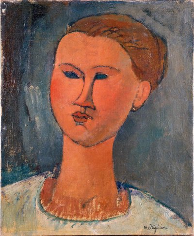 若い女性の頭部 作： アメデオ・モディリアーニ