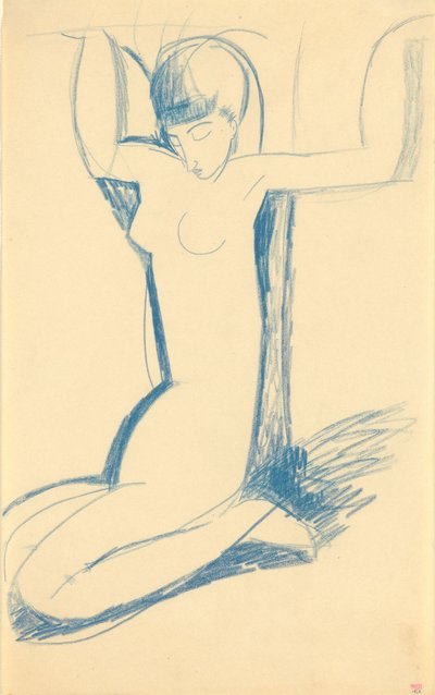 土下座する青いカリヤチッド（アンナ・アフマートヴァ 作： Amedeo Modigliani