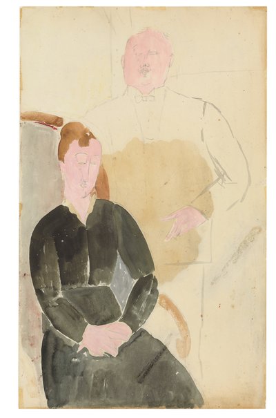 世帯、1915 作： Amedeo Modigliani