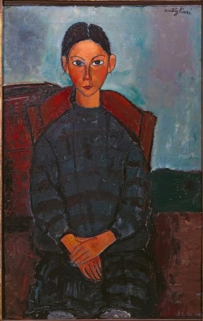 黒いエプロンの少女 作： Amedeo Modigliani