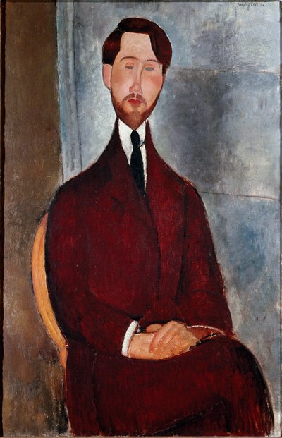 Leopold Zborowski-Leopold Zborowskiの肖像 作： Amedeo Modigliani