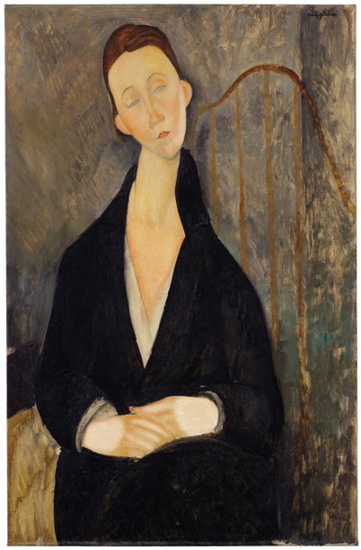 ルニアチェコフスカ（黒いドレスを着た） 作： Amedeo Modigliani