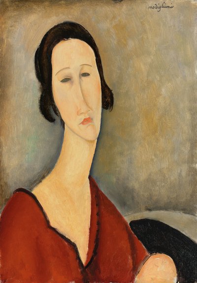 マダムハンカズボロフスカ、1917年 作： Amedeo Modigliani