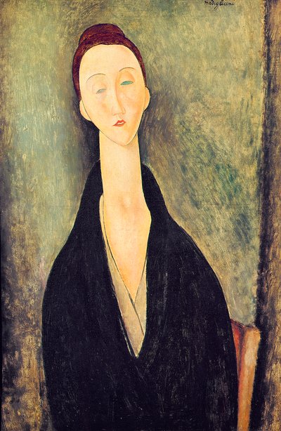 マダムハンカズボロフスカ、1918年 作： Amedeo Modigliani