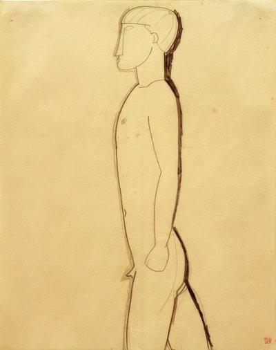 横顔の男 作： Amedeo Modigliani