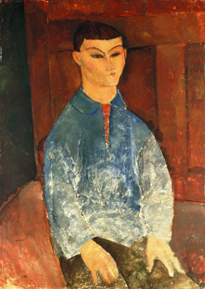 モイス・キスリング着席、1916 作： Amedeo Modigliani