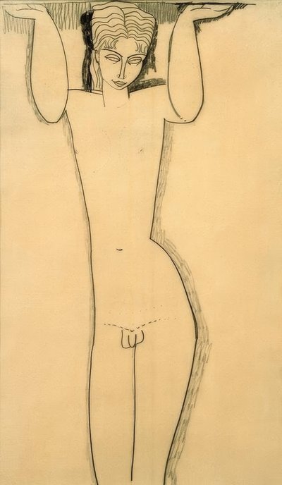 裸の青年（アトラス） 作： Amedeo Modigliani