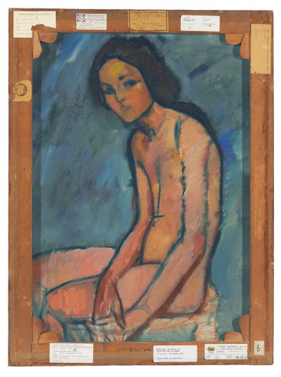 Nu assis、1909年頃 作： Amedeo Modigliani