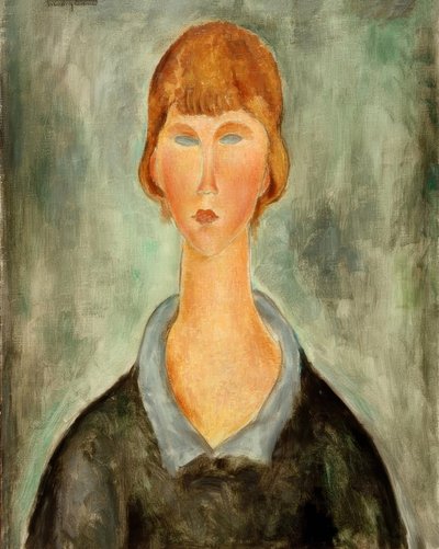 若い女性の肖像画 作： Amedeo Modigliani