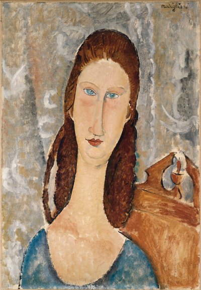 ジャンヌ・エビュテルヌの肖像」（油彩・キャンバス 作： Amedeo Modigliani