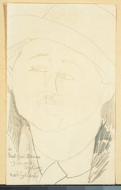 ポール・ギヨームの肖像、1916年頃（紙に鉛筆） 作： Amedeo Modigliani