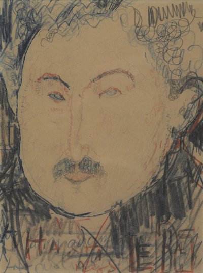 アドルフ・バスラーの肖像、1916年頃（コンテクレヨン） 作： Amedeo Modigliani
