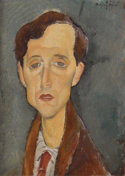 Frans Hellens (1881-1972) の肖像 par Modigliani, Amedeo (1884-1920).キャンバスに油彩、サイズ：46x34 作： Amedeo Modigliani