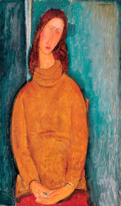 ジャンヌ・エブテルヌの肖像、1919 作： Amedeo Modigliani