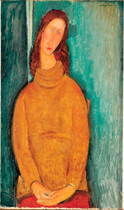 ジャンヌ・エビュテルヌの肖像 作： Amedeo Modigliani
