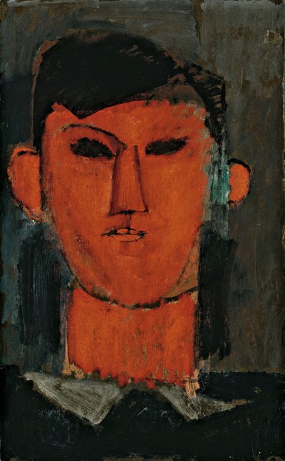 パブロ・ピカソの肖像、c。 1915年。 作： Amedeo Modigliani