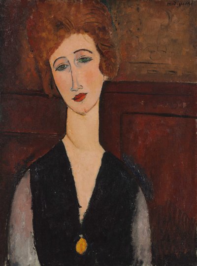 女性の肖像、1917〜18年 作： Amedeo Modigliani