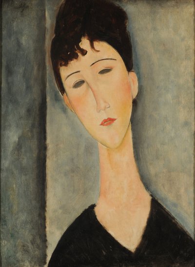 若い女性の肖像画。 作： Amedeo Modigliani