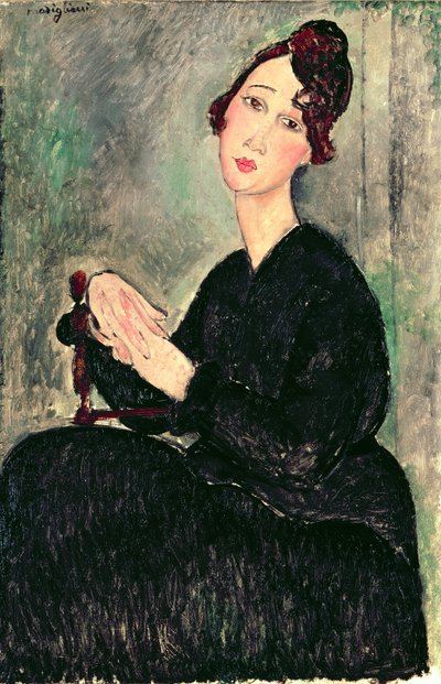 若い女性の肖像画 作： Amedeo Modigliani