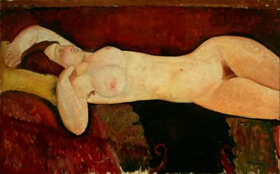 リクライニングヌードc.1919 作： Amedeo Modigliani