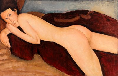 後ろからヌードをリクライニング (Nu cooké de dos) 作： Amedeo Modigliani