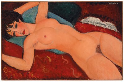 1917〜18歳のリクライニングヌード 作： Amedeo Modigliani