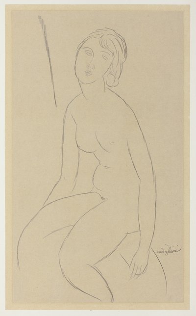 座位ヌード 作： Amedeo Modigliani