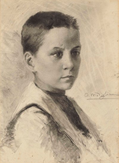 自画像、1899 年。 作： Amedeo Modigliani