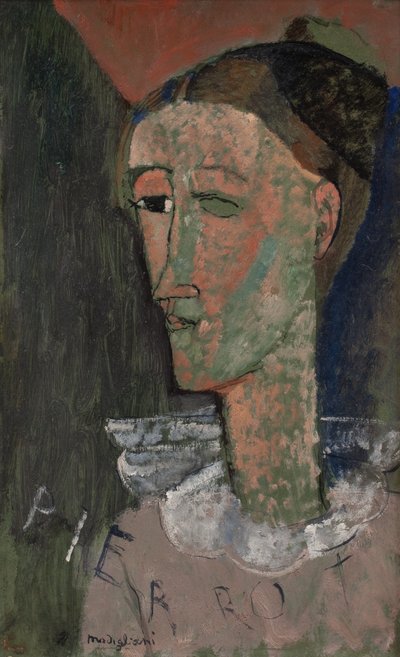 ピエロとしての自画像 作： Amedeo Modigliani