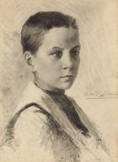 自画像、1899 作： Amedeo Modigliani
