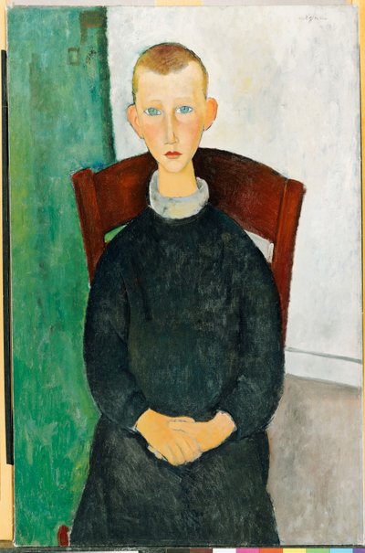 世話人の息子、1918 作： Amedeo Modigliani
