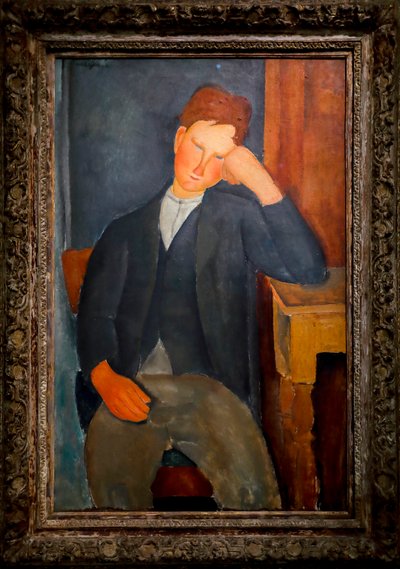 若い見習い、1918-19年頃（キャンバスに油彩） 作： Amedeo Modigliani
