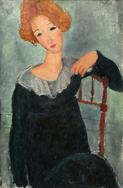 赤い髪の女 作： Amedeo Modigliani