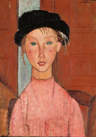 ベレー帽の少女1918 作： Amedeo Modigliani